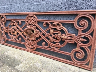 Balcony ship railing, window rack, cast iron rest .